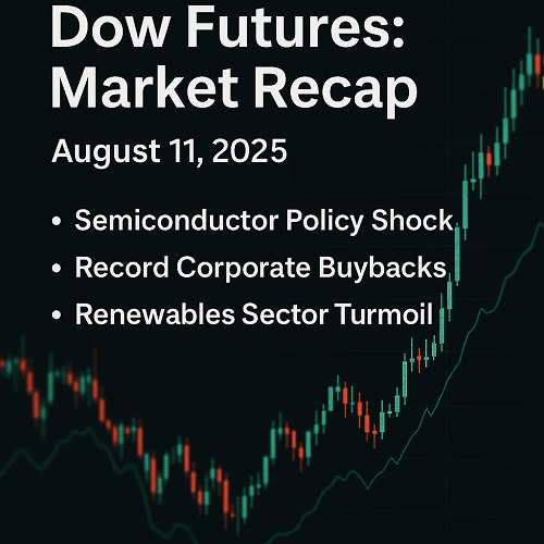 Dow Futures Today: Traders Navigate Semiconductor Headlines, Record Buybacks, and Renewables Shock – Aug. 11, 2025