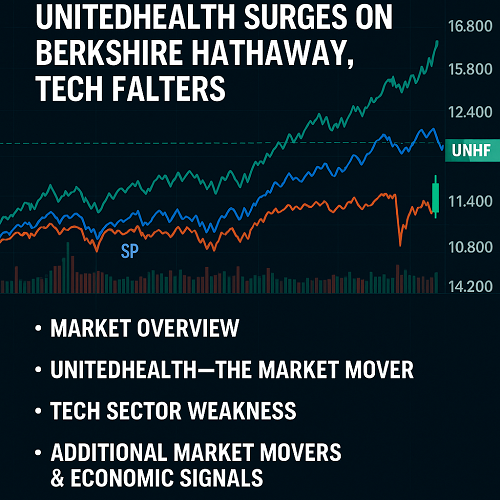 Dow Jones Nears Historic High: UnitedHealth Surges on Buffett Backing, Tech Slump Weighs